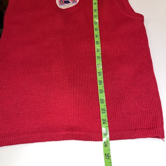 VTG Bobbie Brooks Snowman Themed Holiday Christmas Vest Medium Ugly Sweater - Picture 8 of 8